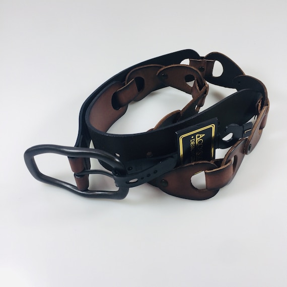 Men's belt Men's genuine brown leather belt size … - image 2