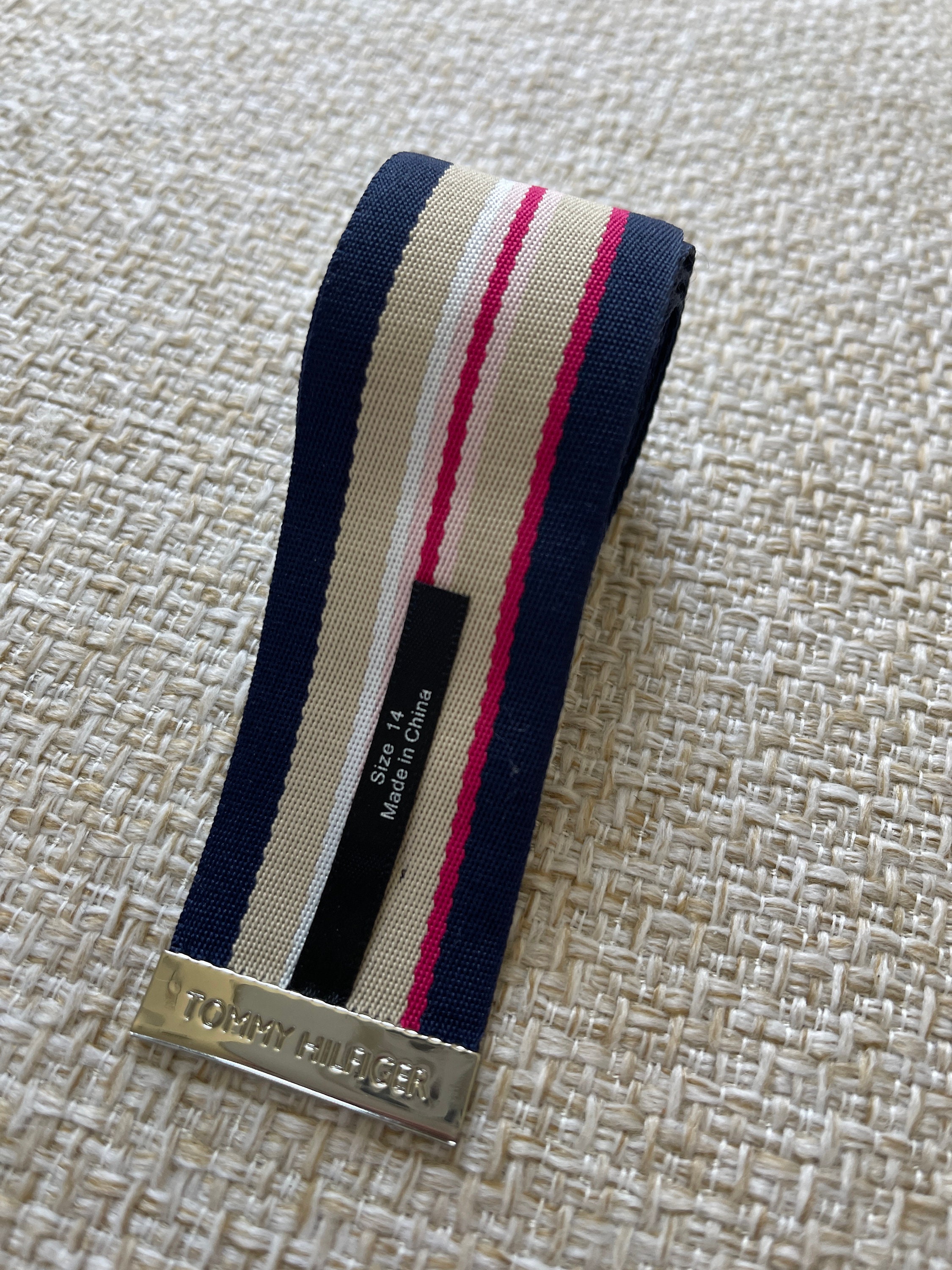 TOMMY HILFIGER Belt Blue/red/white Canvas 70