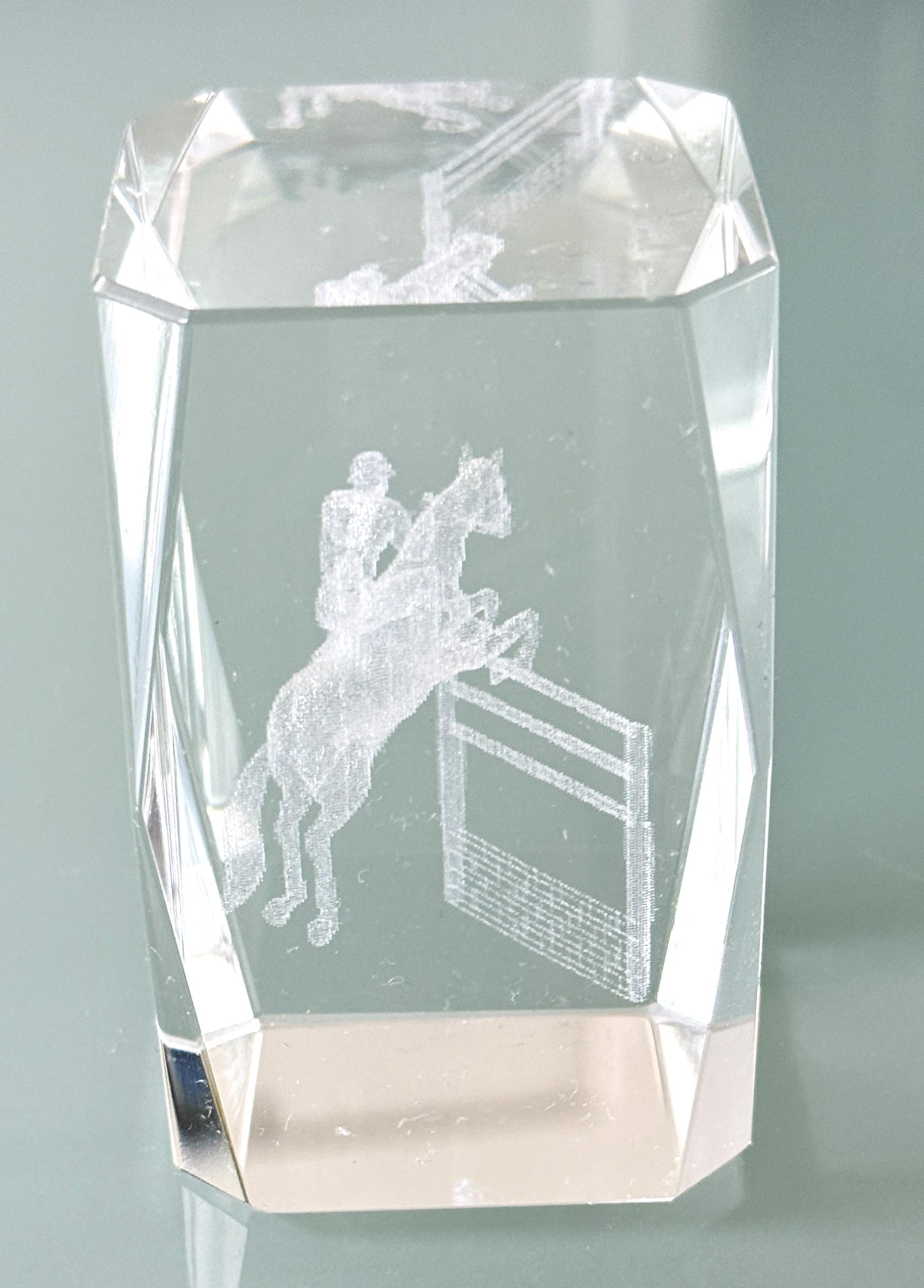 Photo Block Paperweight Paperweight Clear Glass Standing Block 3D Laser Home Collection ...