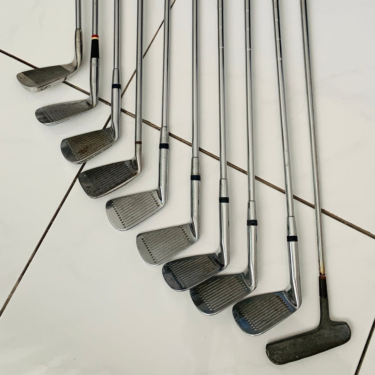 Vintage 10 Metal Shaft Golf Clubs Second Life Golf Clubs Mix of