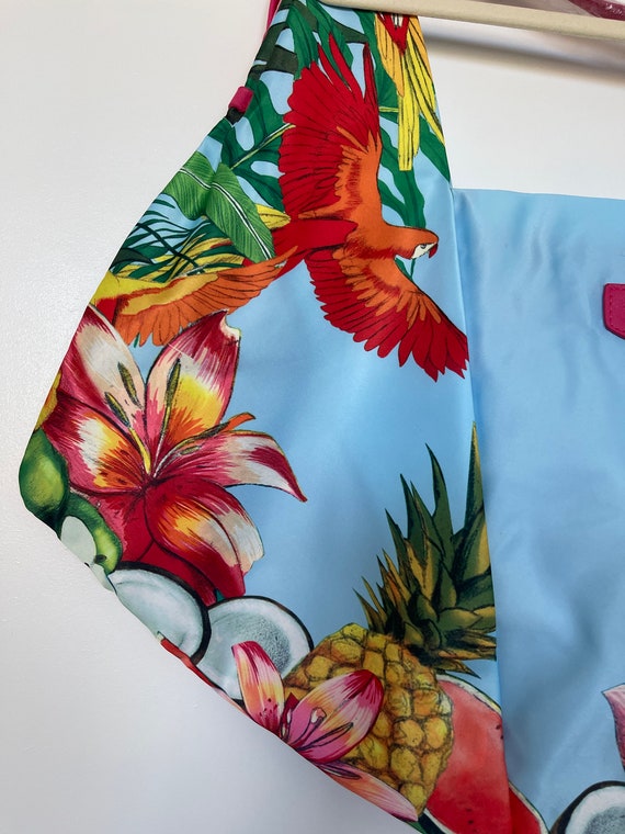 ESCADA shoulder bag Satin multi tropical color sh… - image 5