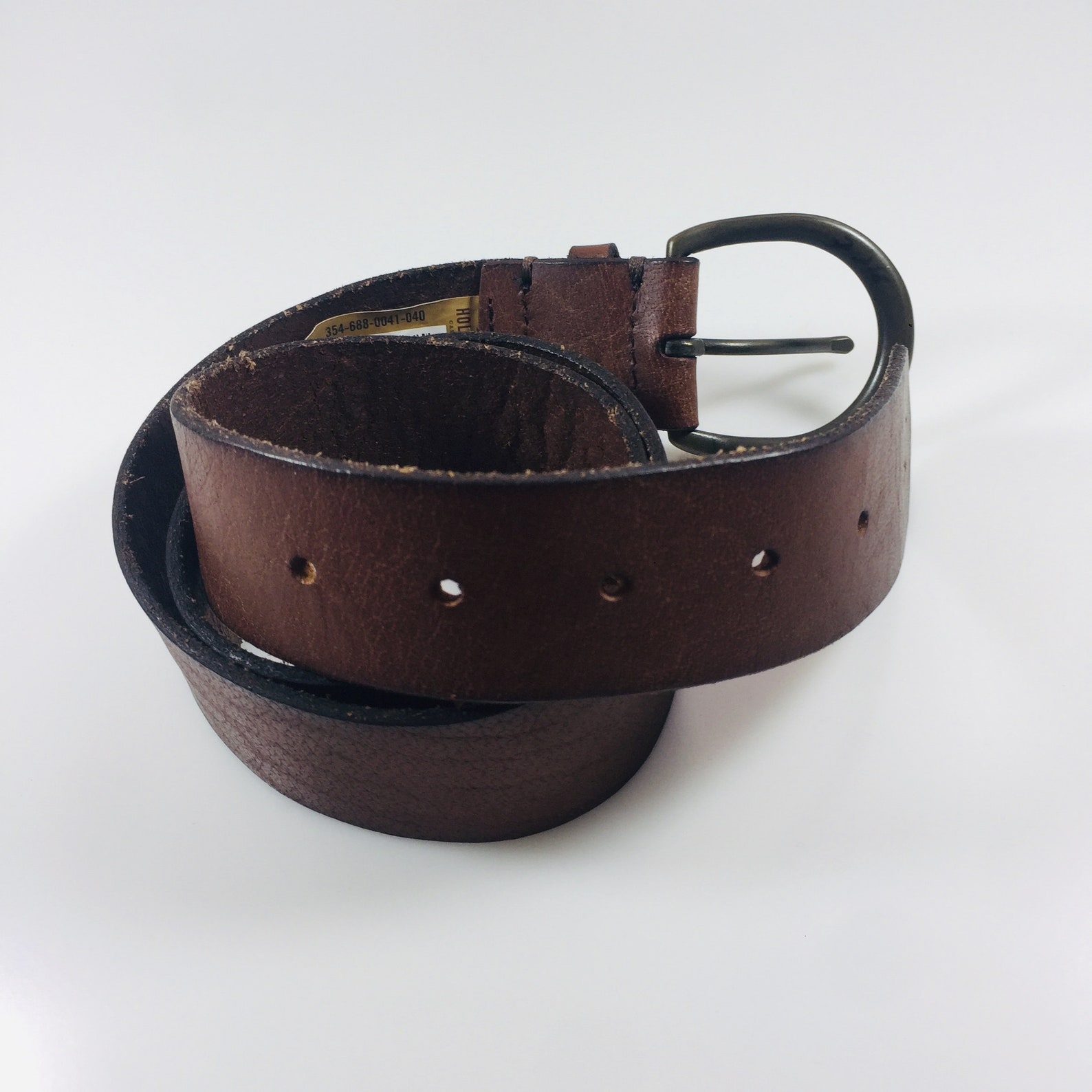 Men's Belt Hollister Leather Brown Belt Genuine Leather Belt - Etsy