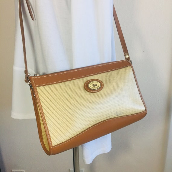 Dooney &Bourke Cross body Bags Hard leather shoulder bags Yellow/brown shoulder bag