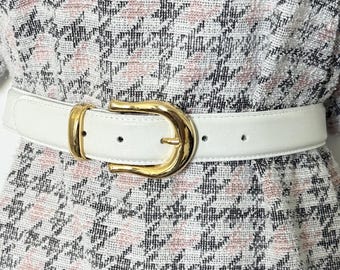 Capezio Belt Women's white leather fashion size ML