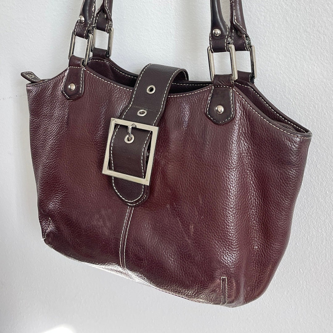 TIGNANELLO Shoulder Bag Genuine Leather Shoulder Bag Dark Brown ...