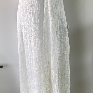 LULUS Wedding Dress White guipure “icing on the cake” maxi wedding gown size L NEW Dress