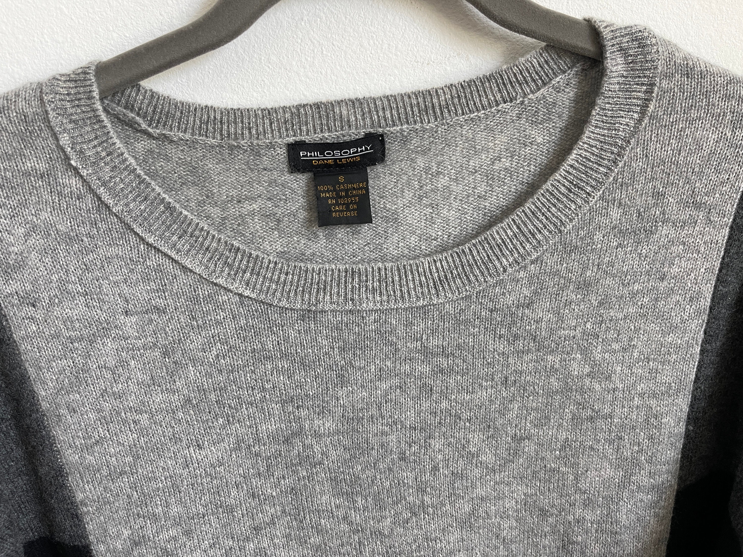 PHILOSOPHY Sweater Dane Lewis Women s Gray black 100 Cashmere 3 4