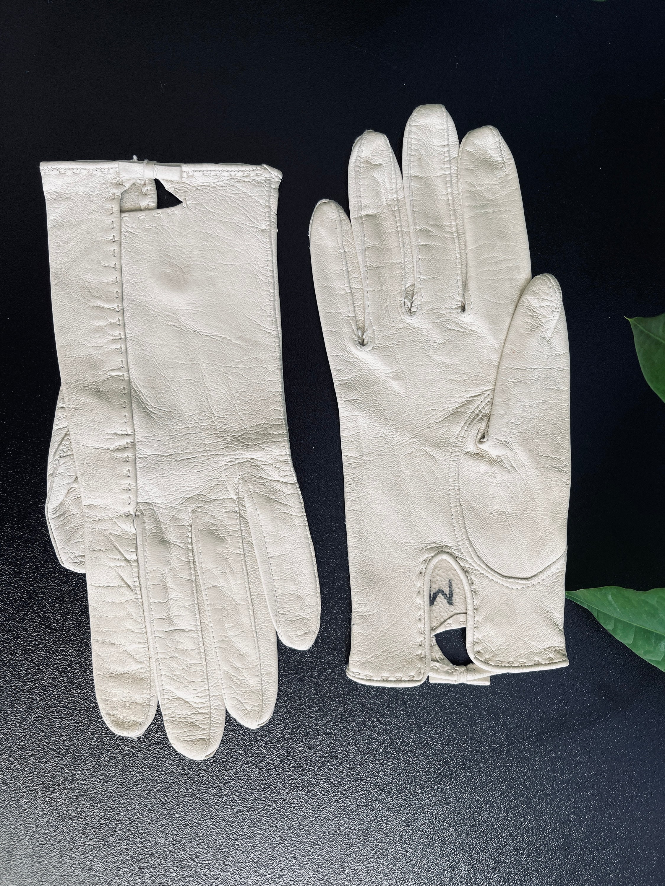 ヤ*ヌ様 60s vintage leather glove 1960's pro grip womens small leather golf glove vintage old