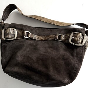 DKNY Women's Orion Flap Shoulder Bag - Pebbled Leather With Snakeskin Detail - View #12