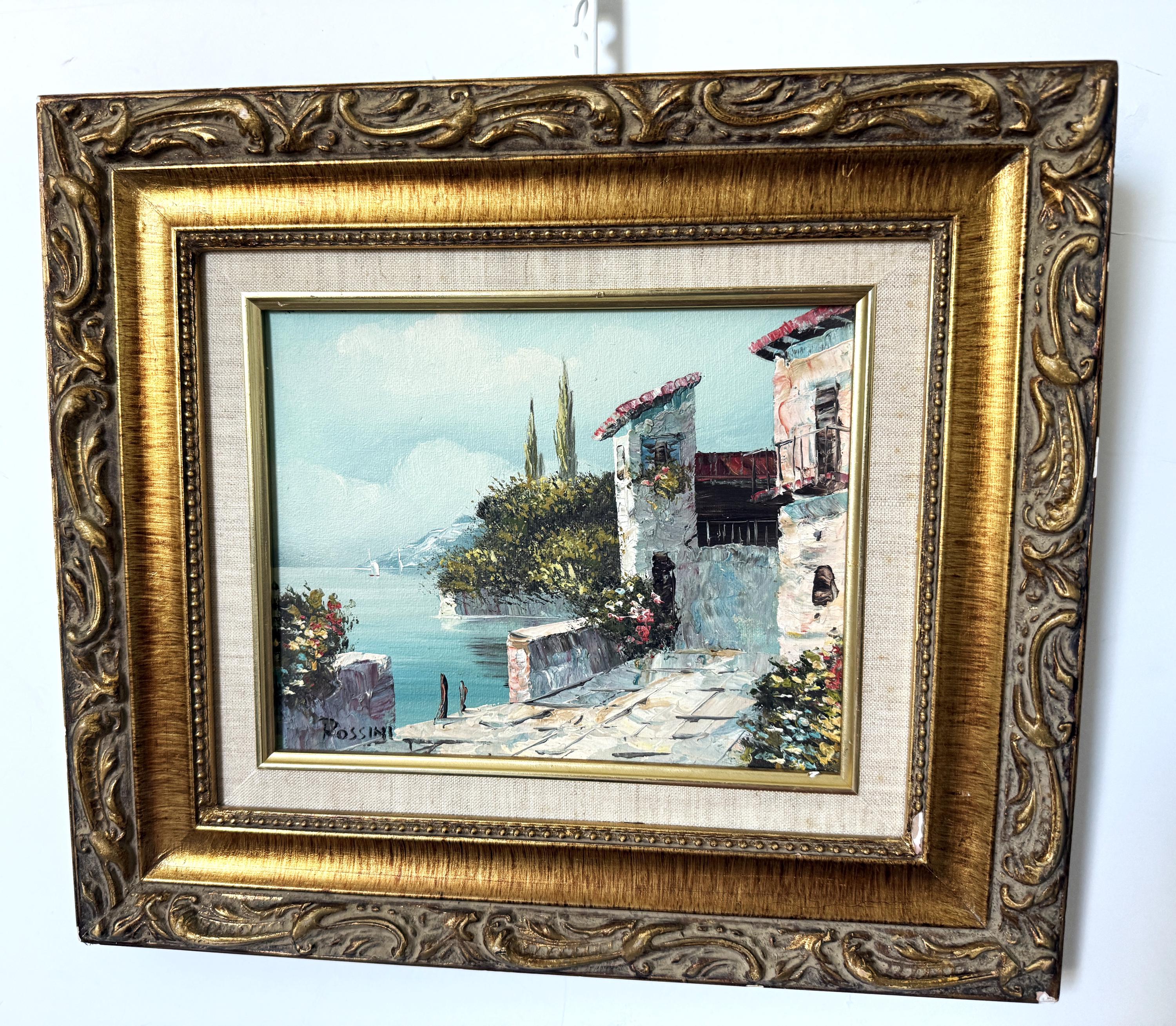 Rossini Painting Oil Etsy - Vintage Original painting oil Romano