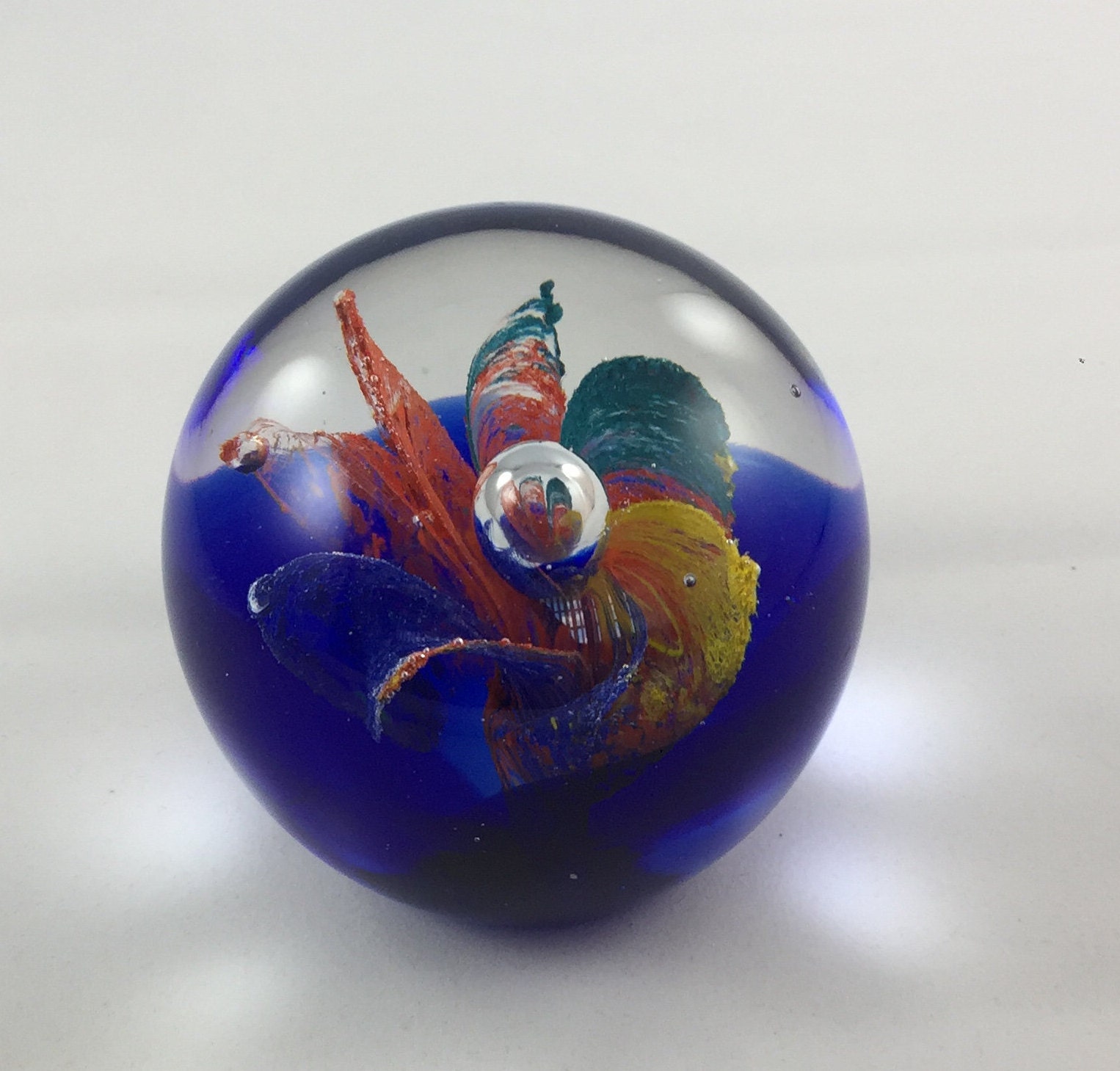 Murano Glass Paperweight Vintage Murano Glass Glass Paper Weight