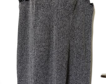 Loft Ann Taylor Dress Women's gray A-line flutter sleeve sheath size XL
