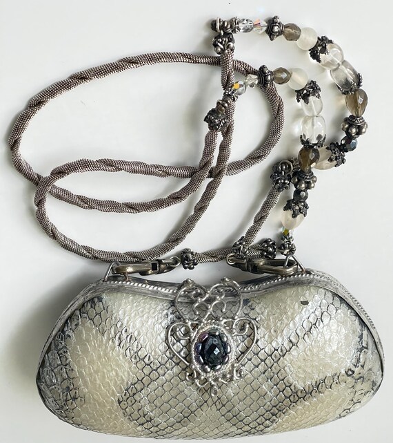 MAYA Clutch Authentic bag Handmade clutch Gray metal clutch Evening clutch Women's clutch Party clutch Concert clutch