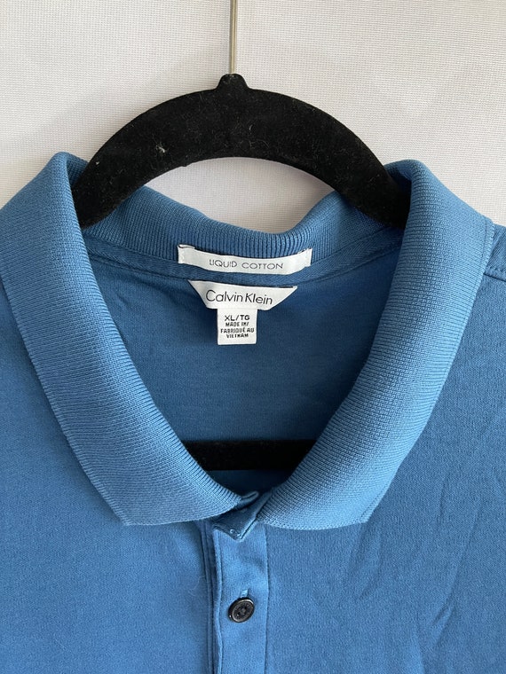 Calvin Klein men's polo T-Shirt Custom blue polo t