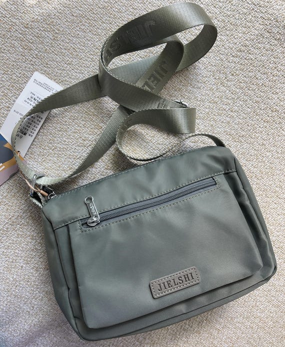 JIELSHI Crossbody Bag Khaki Shoulder Bag Textile Bag Dark Green