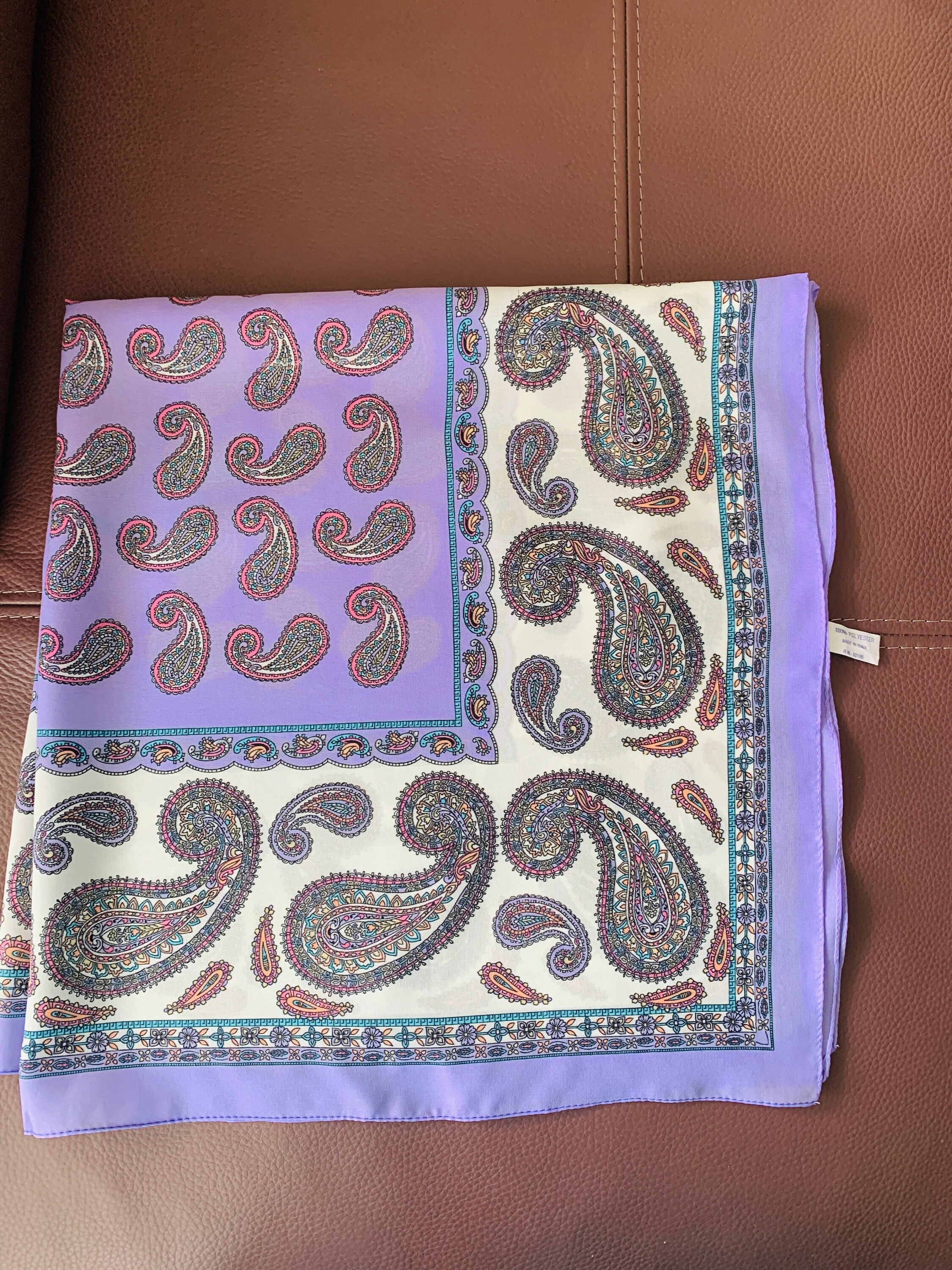 Scarf Made in Italy Women's Polyester Shawl Purple/white Etsy UK