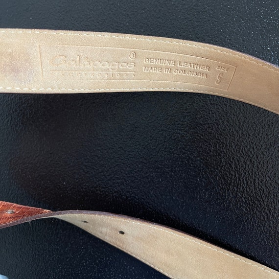 GALAPAGOS Men's Belt Brown belt made in Italy Lea… - image 4