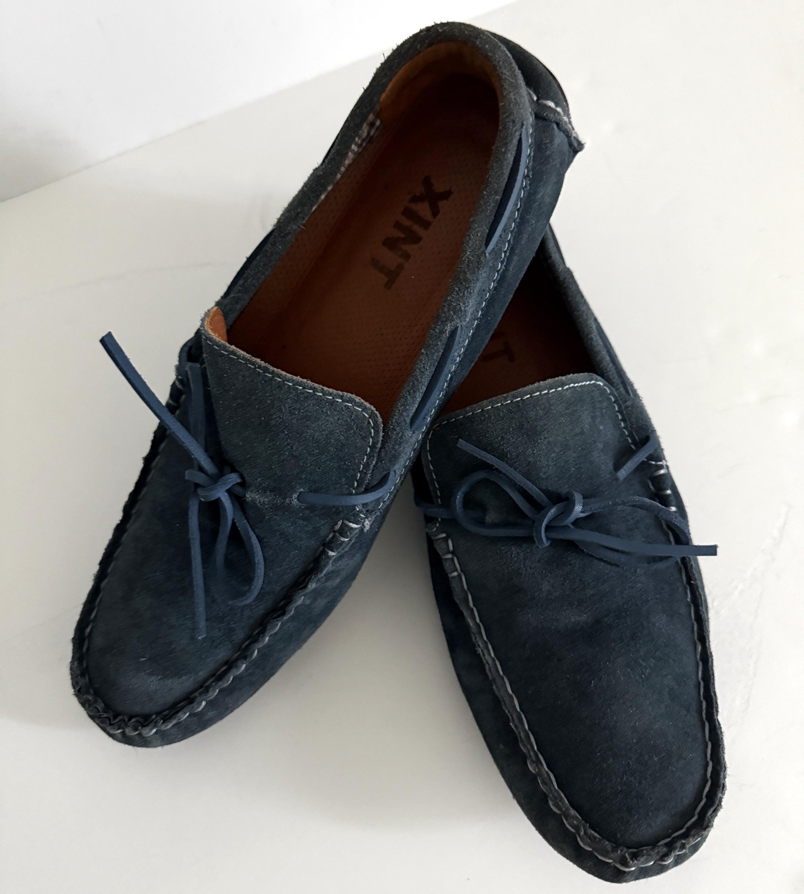 COPY - Vintage/New STRACAM Men’s Blue Suede Shoes Sz-7.5 Suede Blue Wingtip Dress Shoes for Men for sale | eBay main image 2