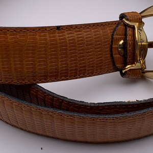 Men's belt Emilio Fork brown genuine leather belt Vintage belt Men's accessory Gift for him Brown classic belt Formal suit belt L size belt image 3