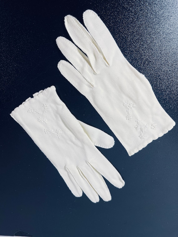 Wedding Short Gloves Vintage 1960s gloves Retro br