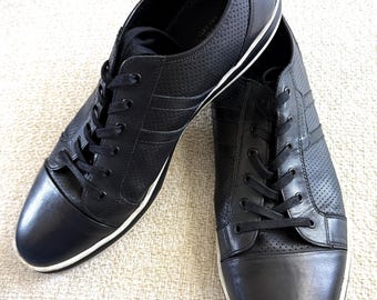 Kennet Cole Men's Shoes Black Leather Size 13M Sneakers