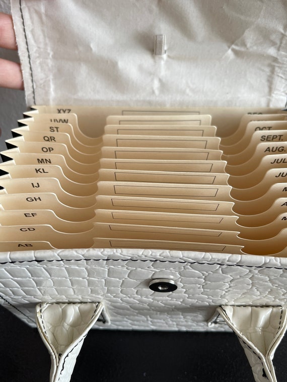 Case for documents Hand bag for documents White l… - image 4