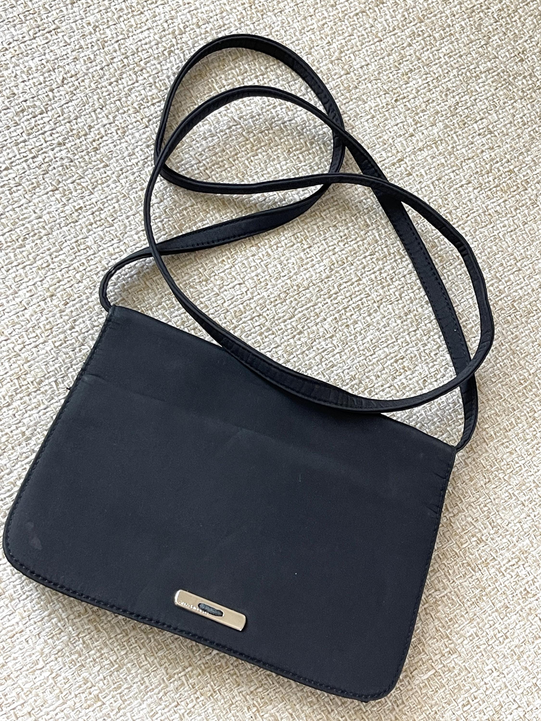 Vintage Liz Claiborne Black Utility Organizer Sling Crossbody Bag ✨vintage Liz claiborne leather bag✨ ~ a black leather bag  main image 2