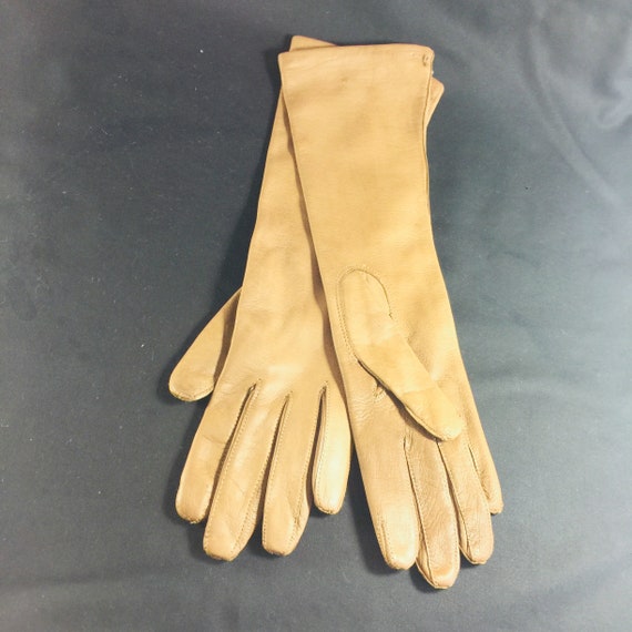 Leather brown gloves Finest quality soft leather … - image 4