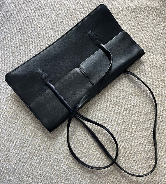 Vintage ALFANI Shoulder Bag Black leather hand bag Etsy
