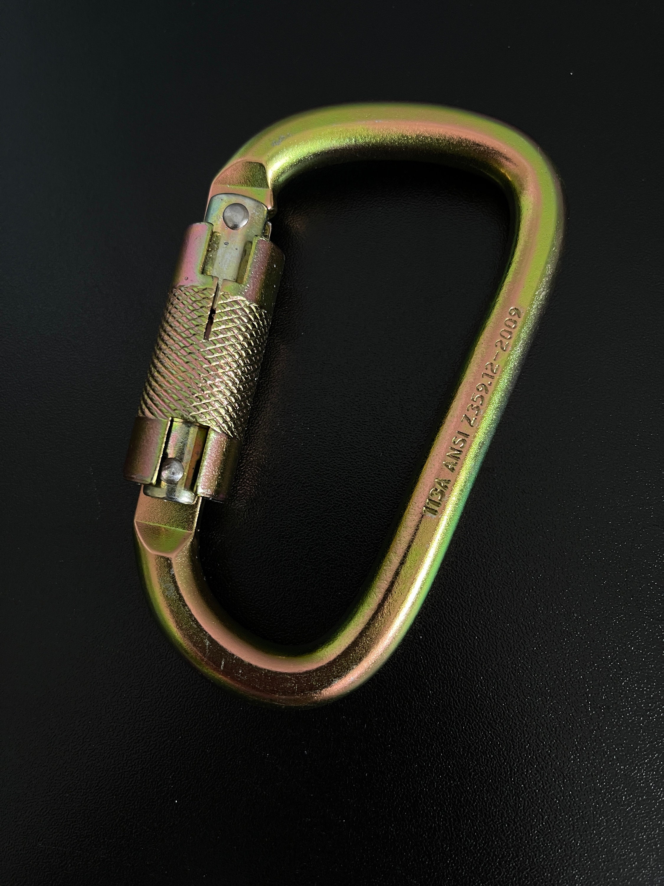 小物 Kyne Carabiner (Silver / Yellow) Steel Twist Lock Gold Carabiner 113A ANSI K CSA Z259