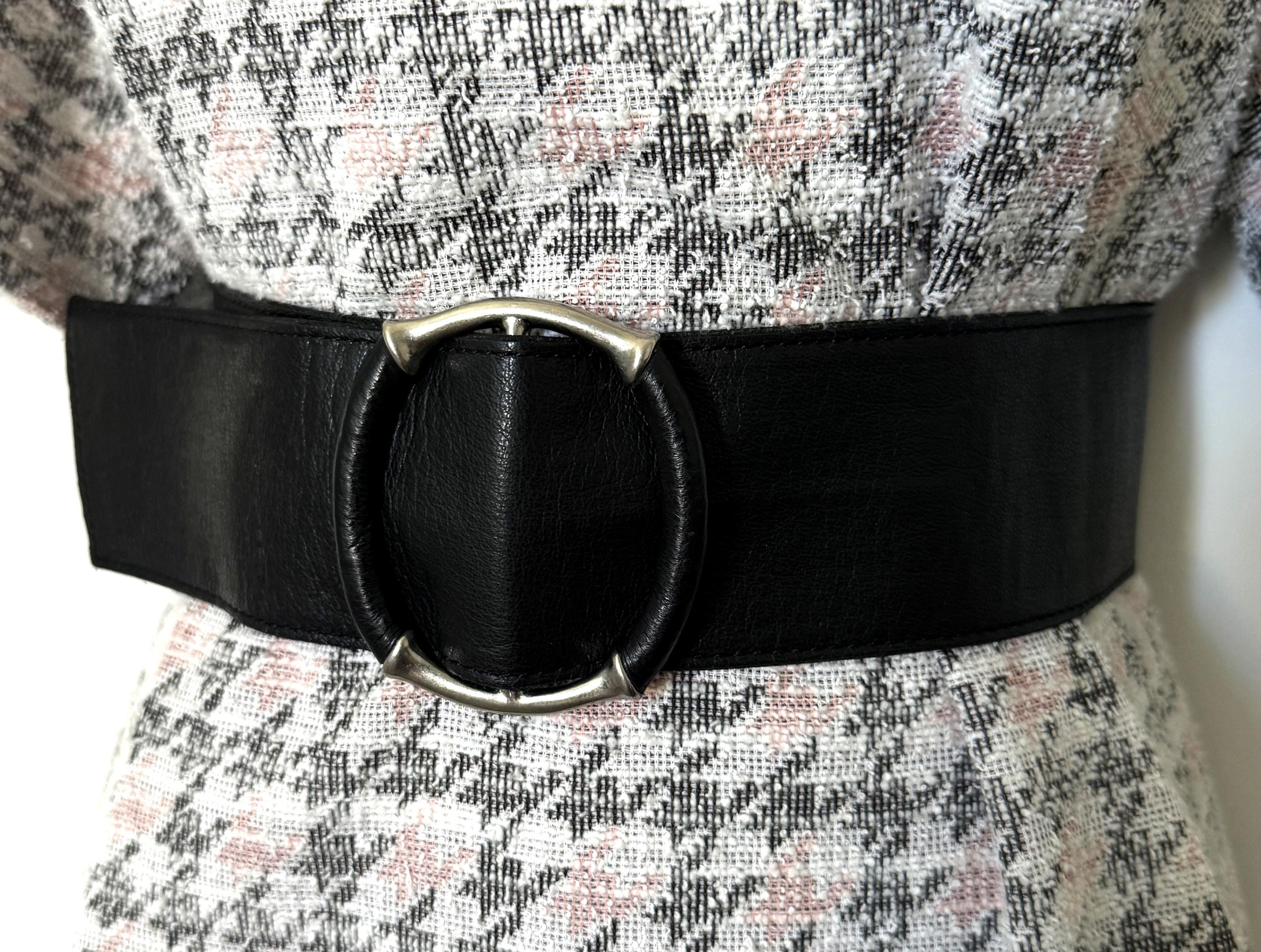 J Jill Black Belt Women\'s Leather/Nylon Fashion Dress Metal Buckle Size XL Classic Belt In Croc-embossed Leather For Women | J.Crew main image 4