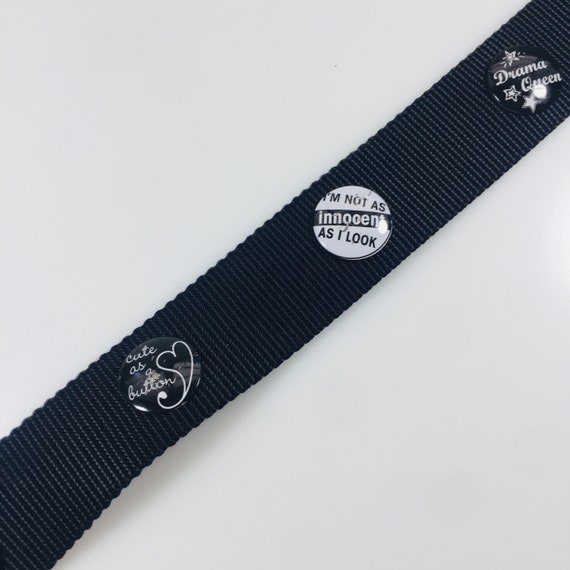 Woman's belt Girl's black ribbon belt with icons … - image 3