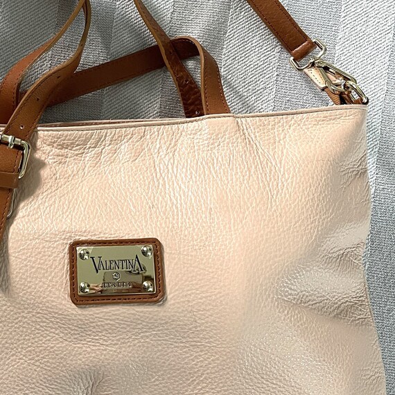 VALENTINA Shoulder Bag Pink leather tote bag made… - image 9