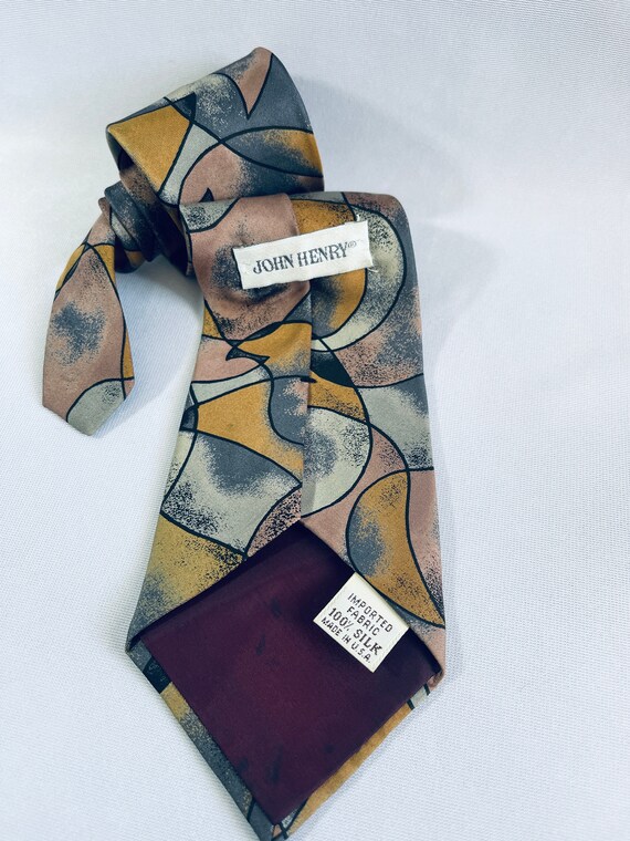 JOHN HENRY men's tie Vintage men's tie Handmade men's… - Gem