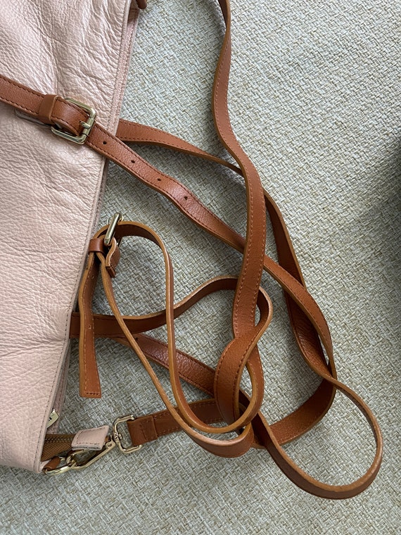 VALENTINA Shoulder Bag Pink leather tote bag made… - image 8