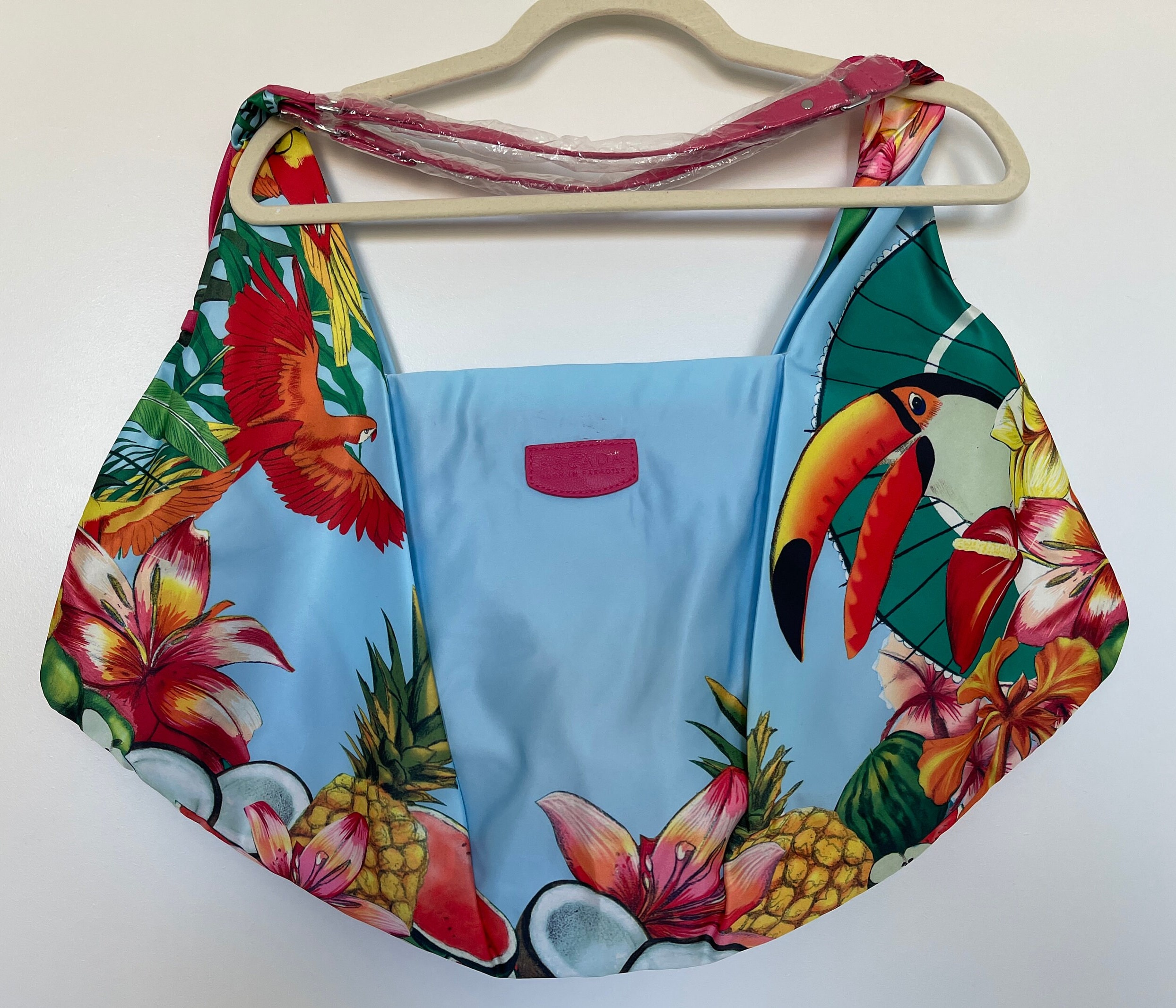ESCADA Shoulder Bag Satin Multi Tropical Color Shoulder Bag - Etsy