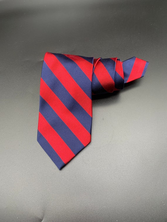 Men's Tie JoS A. Bank Dark blue/red hand made men'