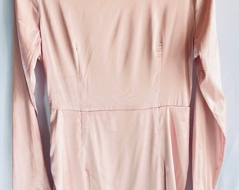 fashion nova pink dress long sleeve Jacinda Drop Waist Maxi Dress main image 0