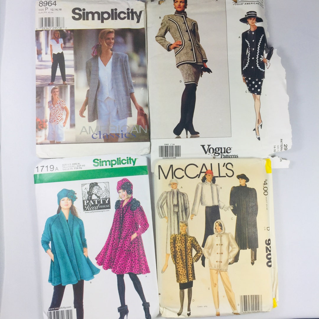 Vintage 7 Sewing Pattern Mystery Bundle of 7 Cut and Uncut Patterns to ...