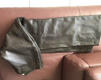 WORTHINGTON Leather Women pants High waist dark brown leather size 10/10 pants Dark brown leather trousers