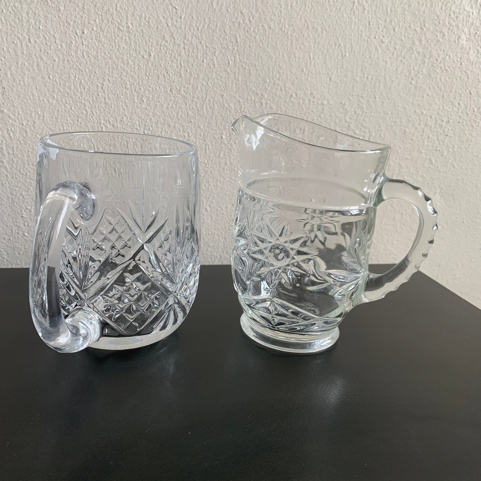 2 Crystal Mugs With Handles One of Mug Shannon Crystal Big and Heavy Etsy