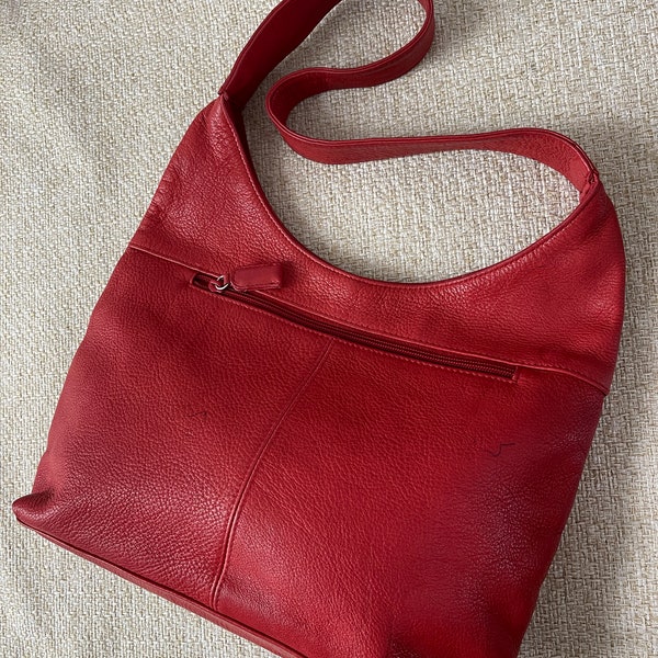 Tignanello shoulder bag Genuine leather red women's shoulder bag Made in Italy bags