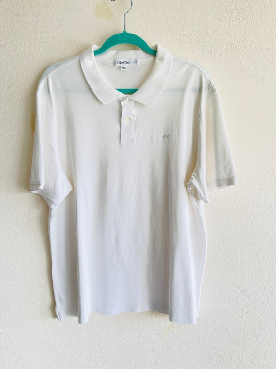 Calvin Klein Men s Polo T shirt Custom White Polo T Shirt Classic XL Size Short Sleeves 100 Cotton Polo T shirt Etsy