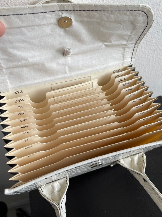 Case for documents Hand bag for documents White l… - image 9