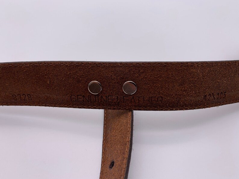 Men's belt Brown genuine leather belt Vintage belt Men's accessory Brown classic belt Formal suit belt L size belt image 4