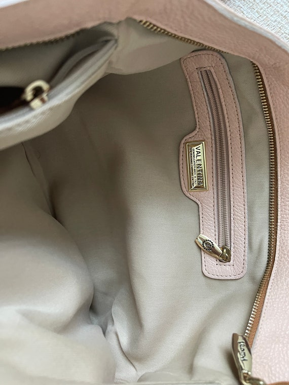 VALENTINA Shoulder Bag Pink leather tote bag made… - image 7