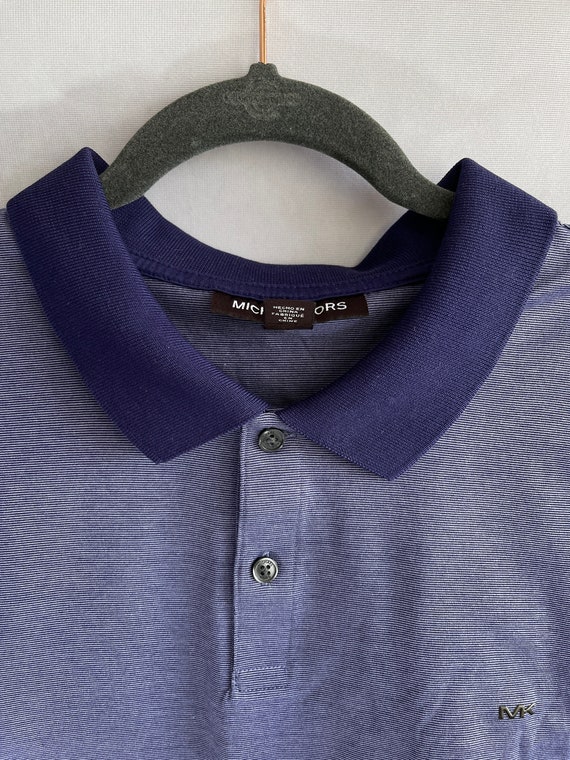 MICHAEL KORS men's polo T-shirt Custom blue/dark … - image 10
