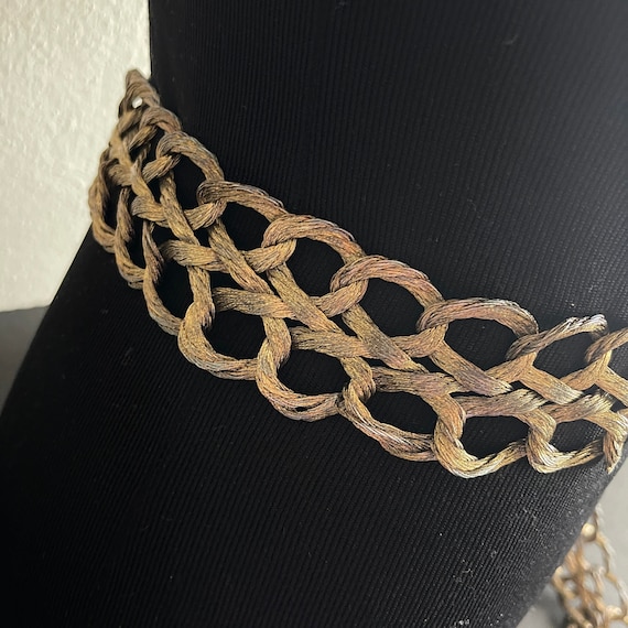 Author\'s work belt Metal Belt Braided wire women\'s belt gold/bronze Vintage belt Author main image 4