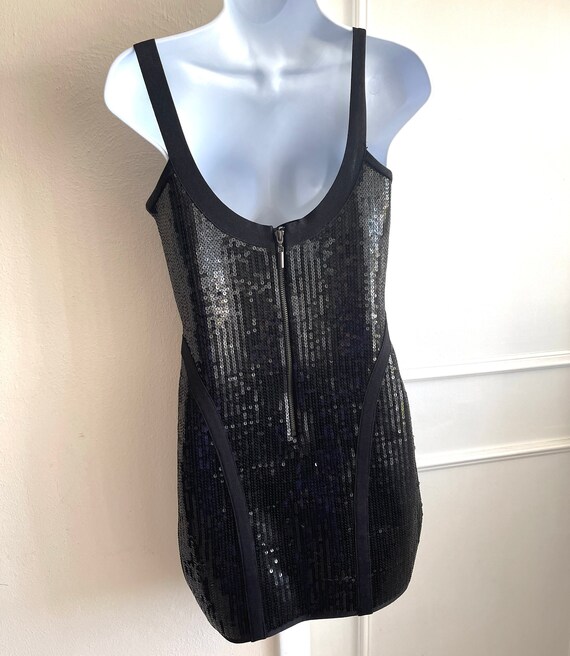 black cowl neck dress mini Odelia Sequin Cowl Mini Dress main image 1