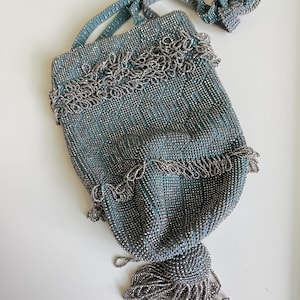 Clutch azul de noche Clutch hecho a mano Clutch de mujer Clutch de cuentas Monedero de boda Clutch de fiesta Clutch de concierto